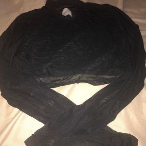 Mesh long sleeve festival top